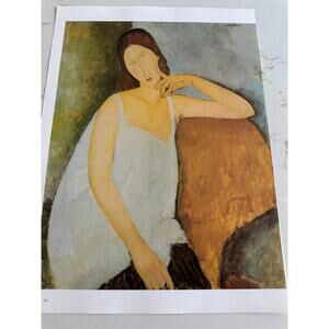 Modigliani, Jeanne Hebuterne, Servant Girl, Painting, Print, Art ~ 250626-WH 365